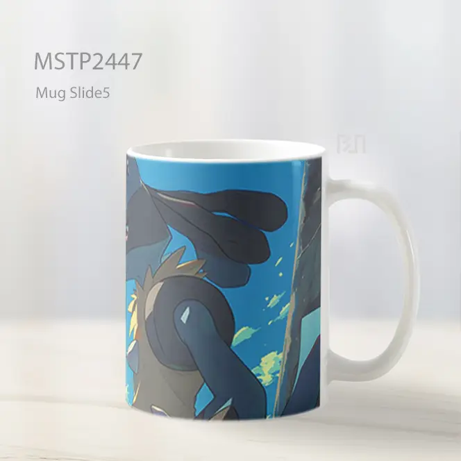 Pokemon Lucario Biru Mug MSTP2447 - All-side / Desain