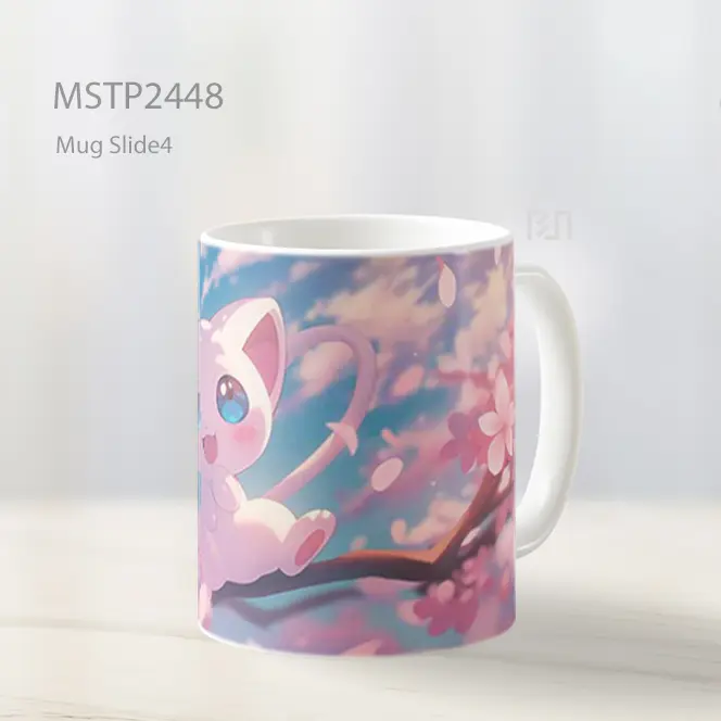 Pokemon Mew Terbang Kelopak Pink Mug MSTP2448
