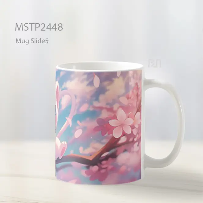 Pokemon Mew Terbang Kelopak Pink Mug MSTP2448 - All-side / Desain