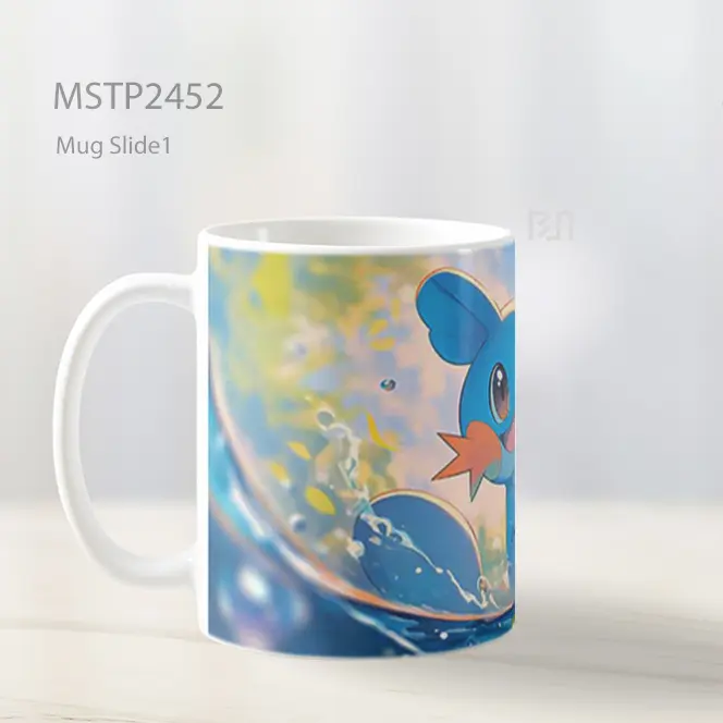 Pokemon Mudkip Bahagia Splash Air Mug MSTP2452 - All-side / Desain