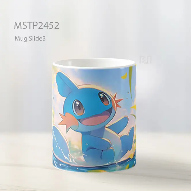 Pokemon Mudkip Bahagia Splash Air Mug MSTP2452 - All-side / Desain