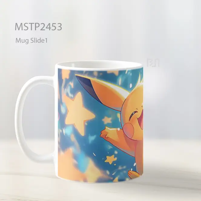 Pokemon Pikachu Bahagia Bintang Kawaii Mug MSTP2453 - All-side / Desain