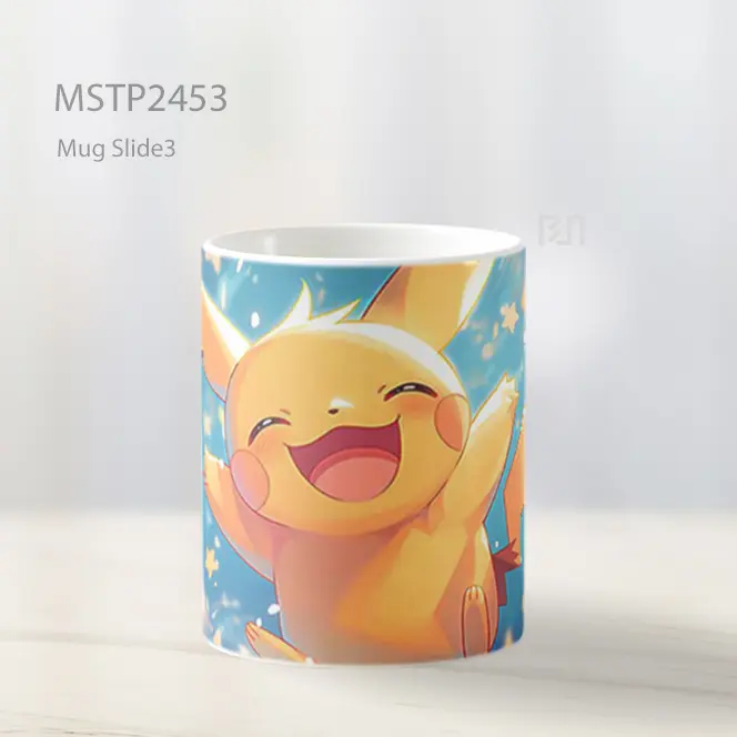 Pokemon Pikachu Bahagia Bintang Kawaii Mug MSTP2453 - All-side / Desain