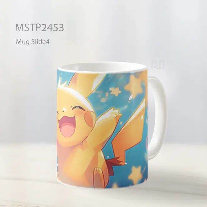 Pokemon Pikachu Bahagia Bintang Kawaii Mug MSTP2453