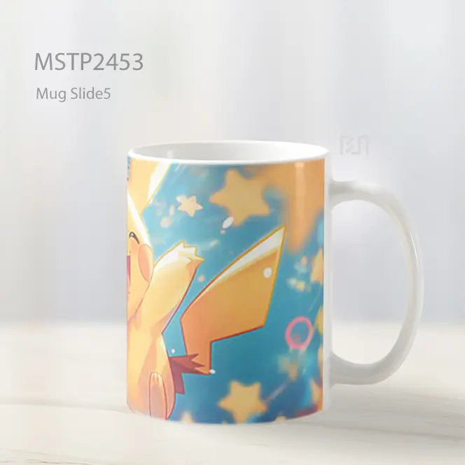 Pokemon Pikachu Bahagia Bintang Kawaii Mug MSTP2453 - All-side / Desain
