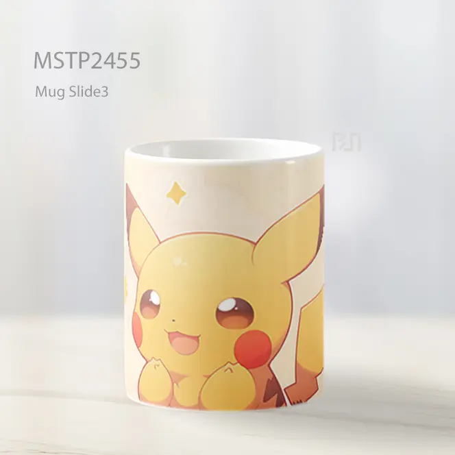 Pokemon Pikachu Beige Mug MSTP2455 - All-side / Desain