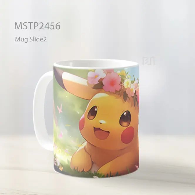 Pokemon Pikachu Bunga Mug MSTP2456 - All-side / Desain