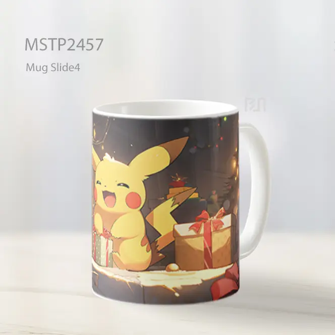 Pokemon Pikachu Dengan Hadiah Natal Mug MSTP2457