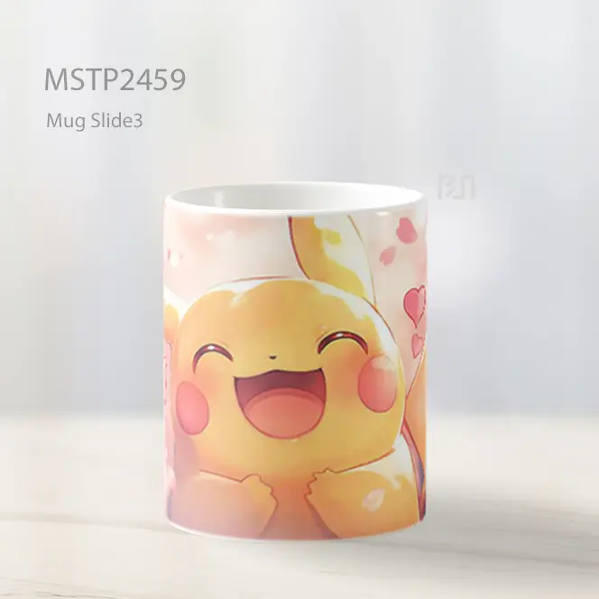 Pokemon Pikachu Happy Love Hearts Kawaii Mug MSTP2459 - All-side / Desain