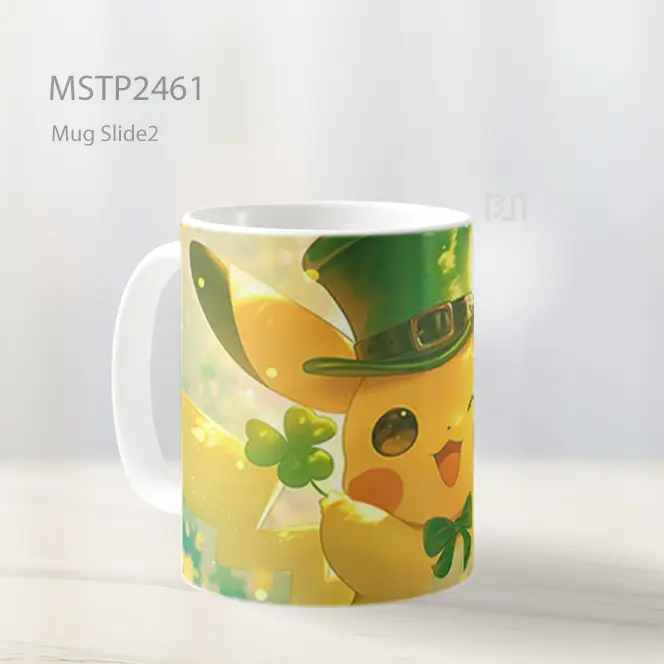 Pokemon Pikachu Topi Semanggi Mug MSTP2461 - All-side / Desain