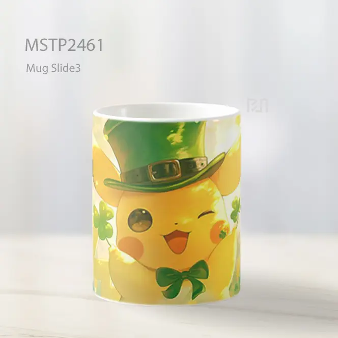 Pokemon Pikachu Topi Semanggi Mug MSTP2461 - All-side / Desain