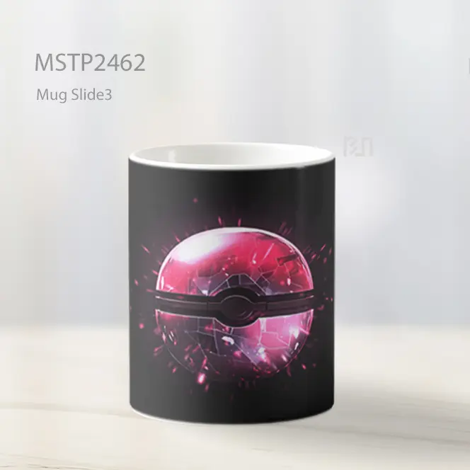 Pokemon Pokeball Hitam Mug MSTP2462 - All-side / Desain