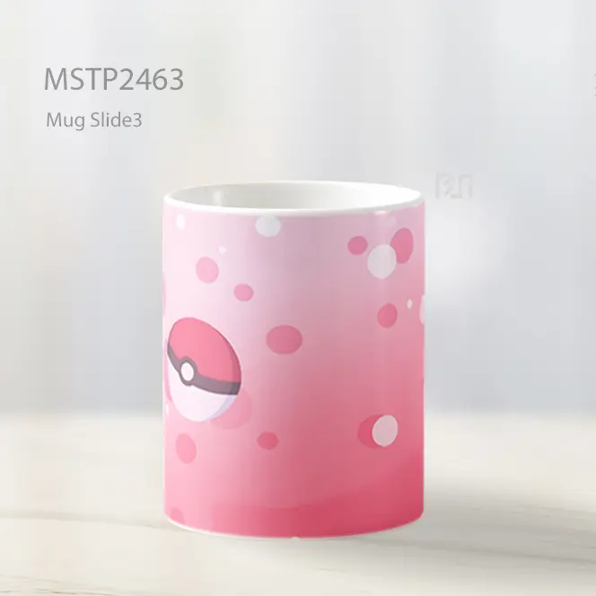 Pokemon Pokeball Pink Terang Mug MSTP2463 - All-side / Desain