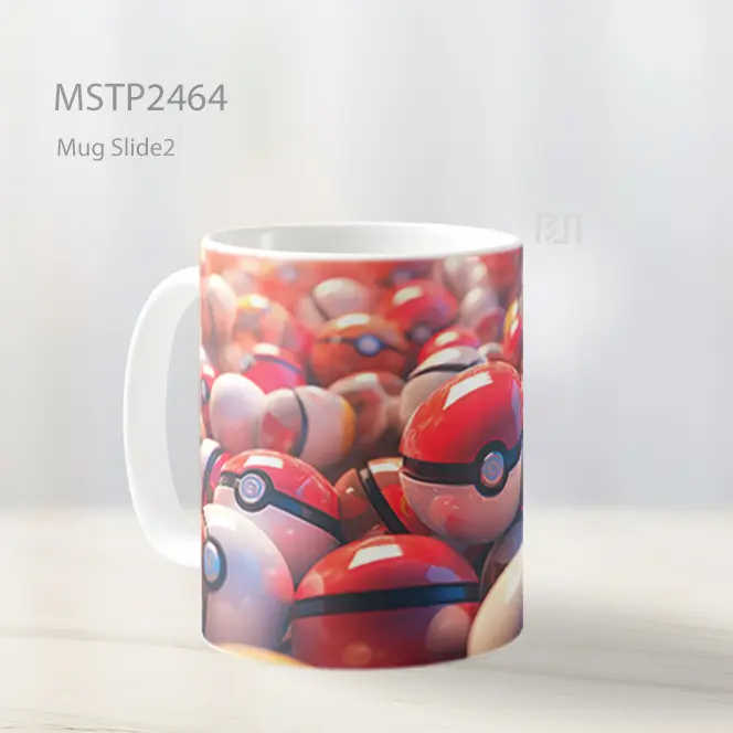 Pokemon Pokeball Pola Mug MSTP2464 - All-side / Desain
