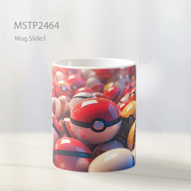 Pokemon Pokeball Pola Mug MSTP2464 - All-side / Desain