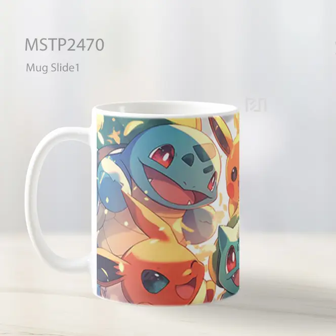 Pokemon Starter Friends Happy Kawaii Mug MSTP2470 - All-side / Desain