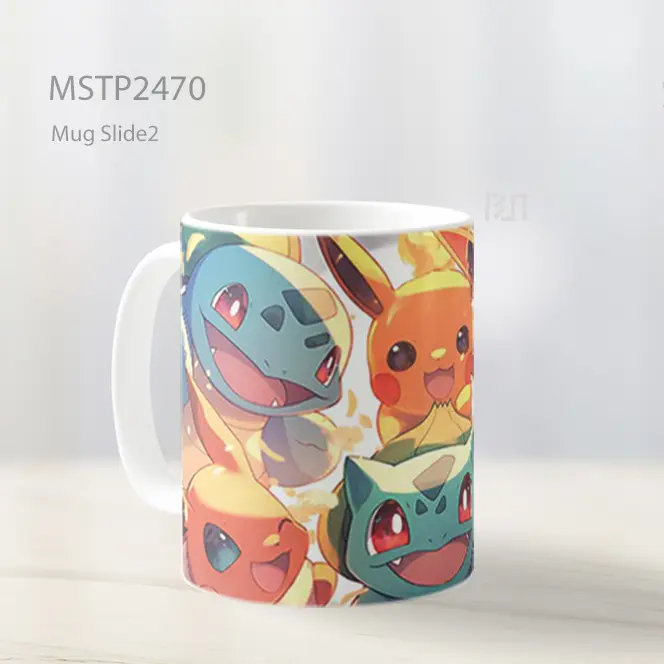 Pokemon Starter Friends Happy Kawaii Mug MSTP2470 - All-side / Desain