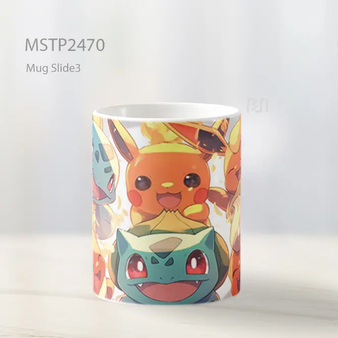 Pokemon Starter Friends Happy Kawaii Mug MSTP2470 - All-side / Desain
