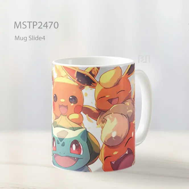 Pokemon Starter Friends Happy Kawaii Mug MSTP2470