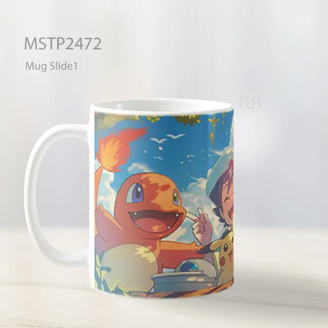 Pokemon Trainer And Pokemon Team Mug MSTP2472 - All-side / Desain