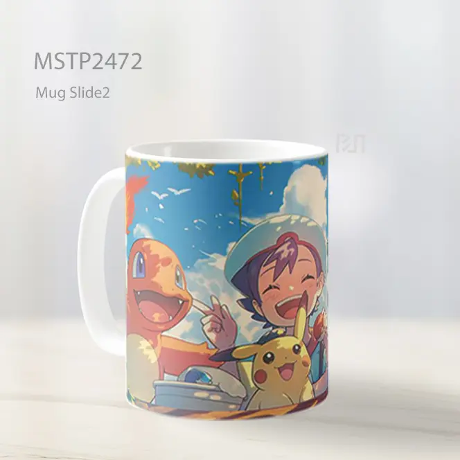 Pokemon Trainer And Pokemon Team Mug MSTP2472 - All-side / Desain