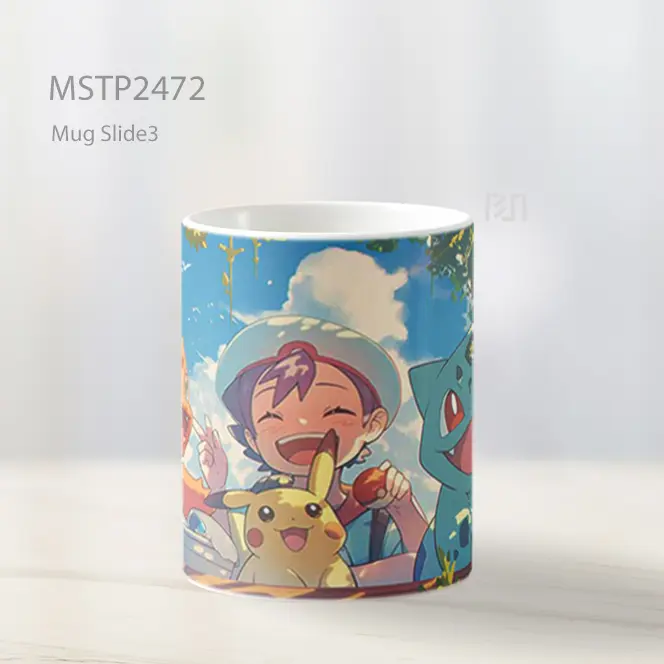Pokemon Trainer And Pokemon Team Mug MSTP2472 - All-side / Desain
