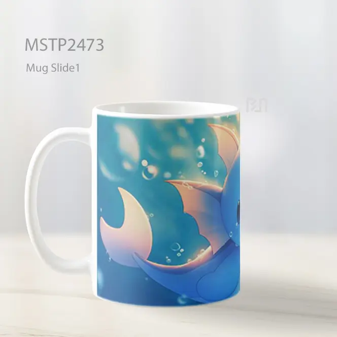 Pokemon Vaporeon Kawaii Water Bubbles Mug MSTP2473 - All-side / Desain