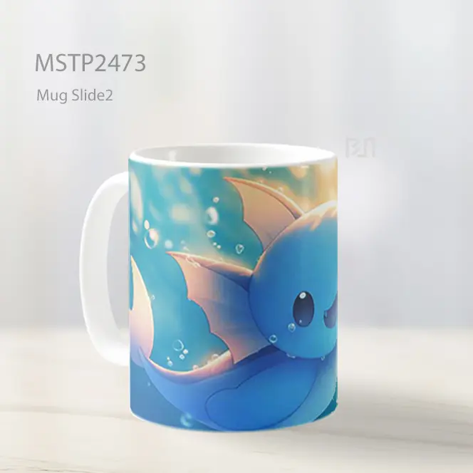 Pokemon Vaporeon Kawaii Water Bubbles Mug MSTP2473 - All-side / Desain