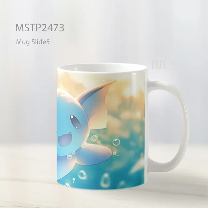 Pokemon Vaporeon Kawaii Water Bubbles Mug MSTP2473 - All-side / Desain
