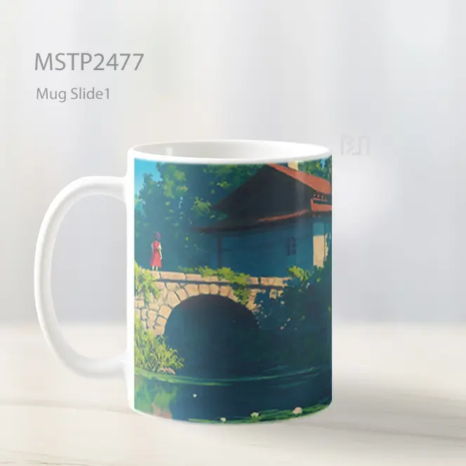 Pondok Di Tepi Sungai Ghibli Ultrawide Mug MSTP2477 - All-side / Desain