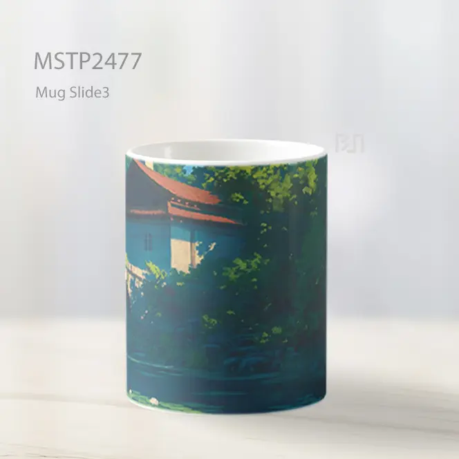Pondok Di Tepi Sungai Ghibli Ultrawide Mug MSTP2477 - All-side / Desain