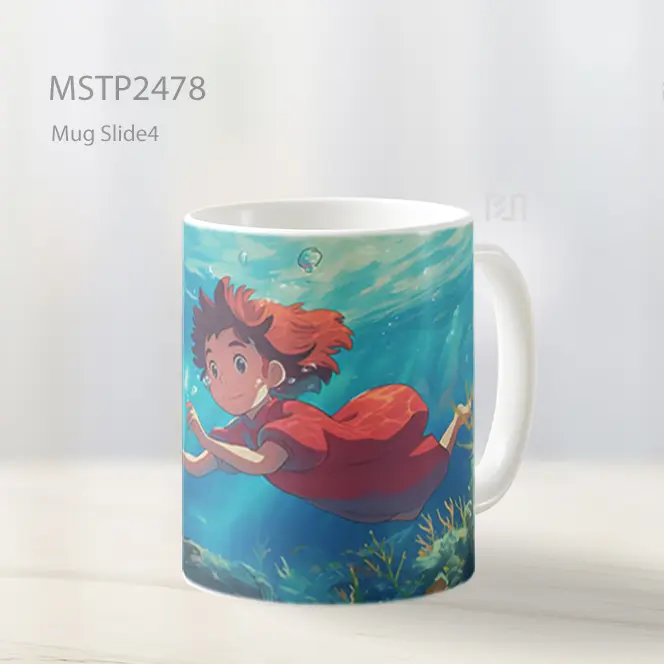 Ponyo Studio Ghibli Adegan Bawah Air Mug MSTP2478