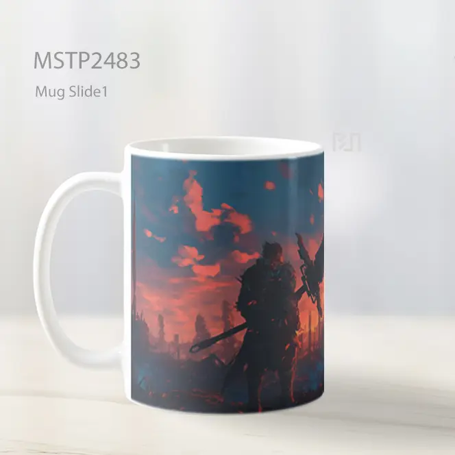 Prajurit Distopia Kota Terbakar Mug MSTP2483 - All-side / Desain