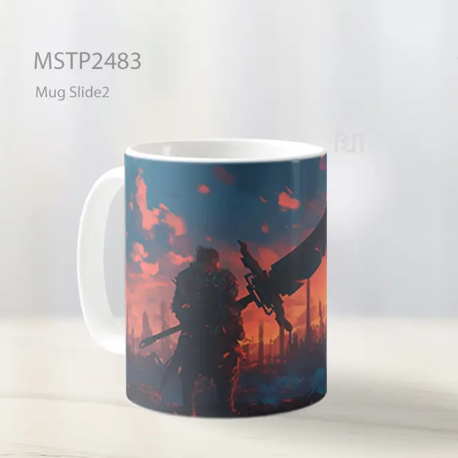 Prajurit Distopia Kota Terbakar Mug MSTP2483 - All-side / Desain