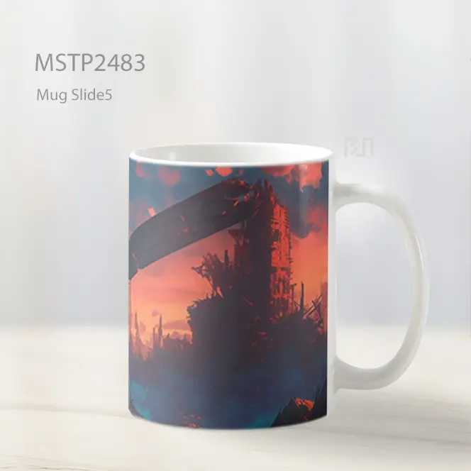 Prajurit Distopia Kota Terbakar Mug MSTP2483 - All-side / Desain