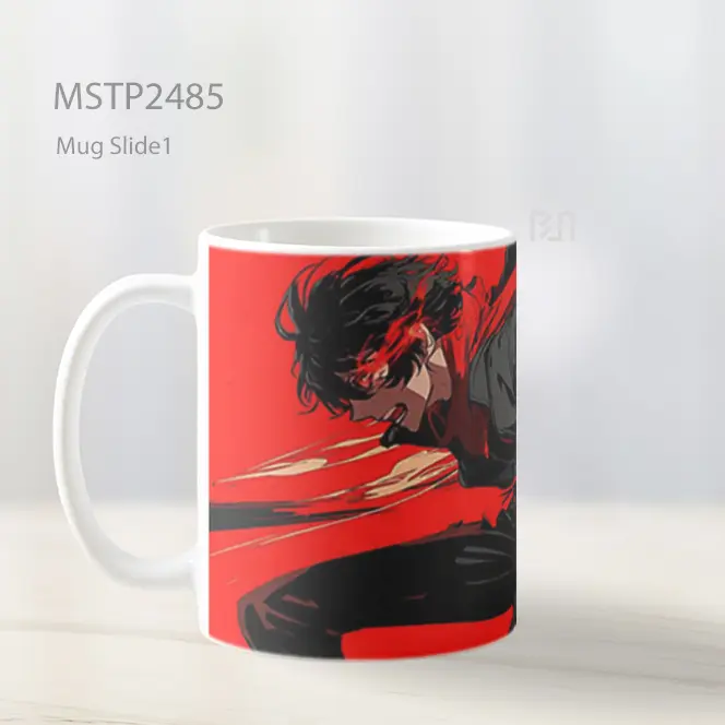 Pria Anime Marah Merah Mug MSTP2485 - All-side / Desain