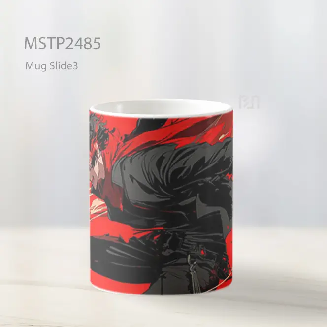 Pria Anime Marah Merah Mug MSTP2485 - All-side / Desain