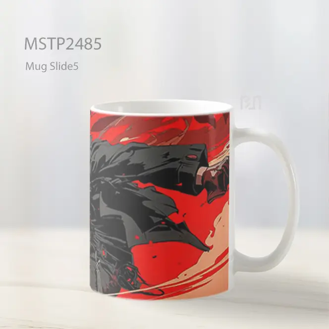 Pria Anime Marah Merah Mug MSTP2485 - All-side / Desain