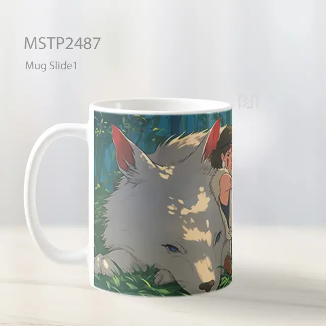Princess Mononoke Forest Wolf Mug MSTP2487 - All-side / Desain