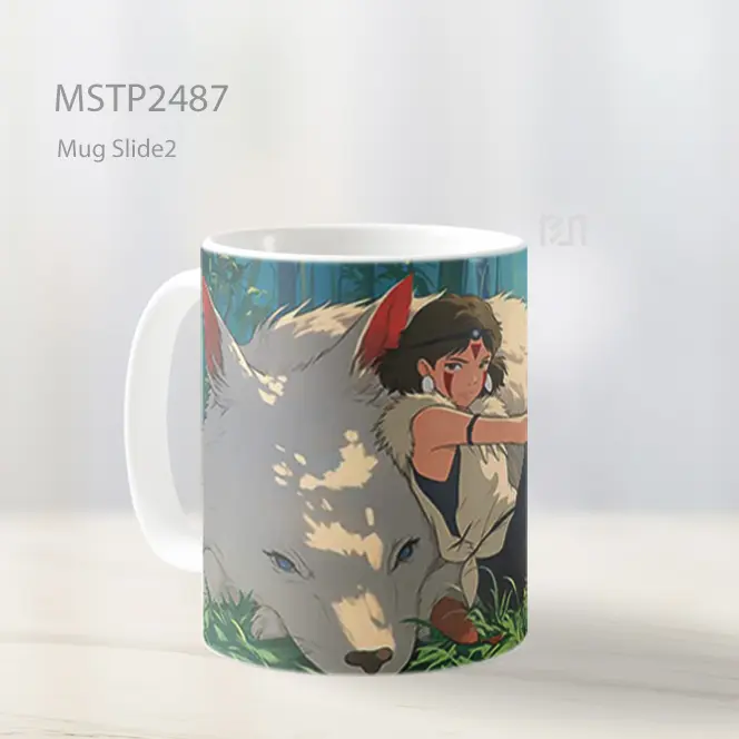 Princess Mononoke Forest Wolf Mug MSTP2487 - All-side / Desain