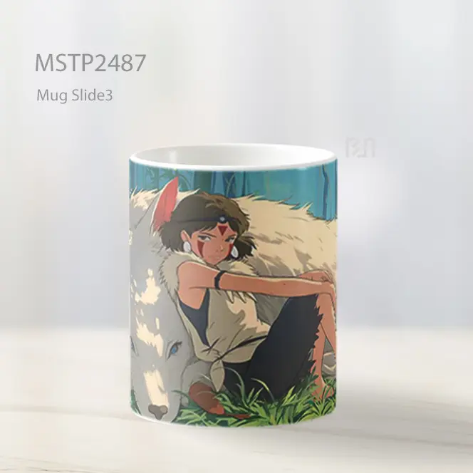 Princess Mononoke Forest Wolf Mug MSTP2487 - All-side / Desain