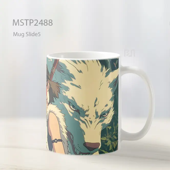 Princess Mononoke Penjaga Serigala Mug MSTP2488 - All-side / Desain