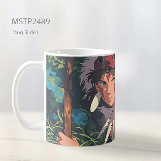 Princess Mononoke Tatapan Tegas Mug MSTP2489 - All-side / Desain