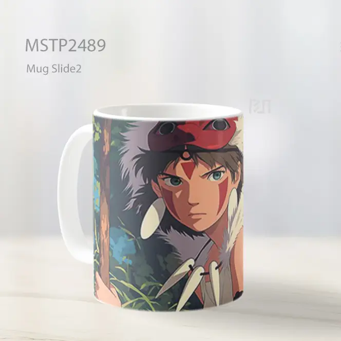 Princess Mononoke Tatapan Tegas Mug MSTP2489 - All-side / Desain