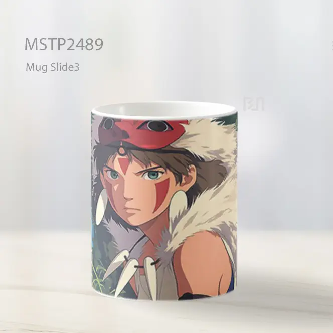 Princess Mononoke Tatapan Tegas Mug MSTP2489 - All-side / Desain
