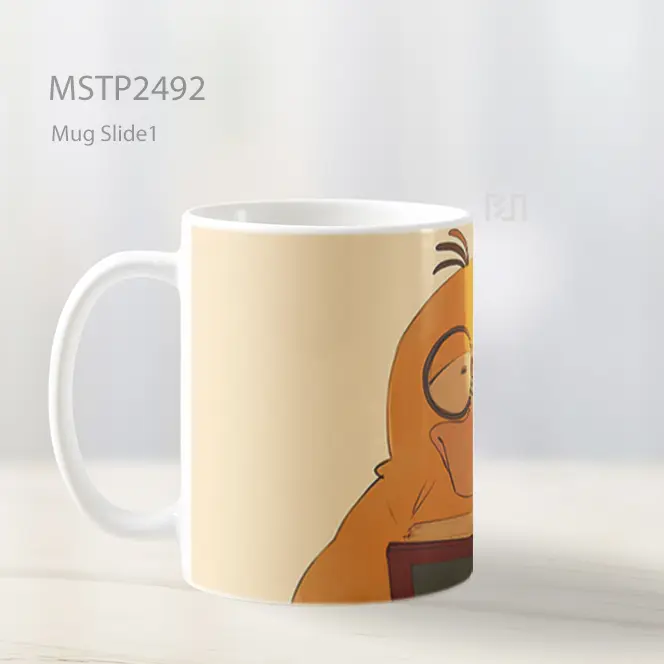 Psyduck Dengan Kacamata Buku Mug MSTP2492 - All-side / Desain