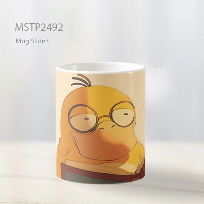 Psyduck Dengan Kacamata Buku Mug MSTP2492 - All-side / Desain