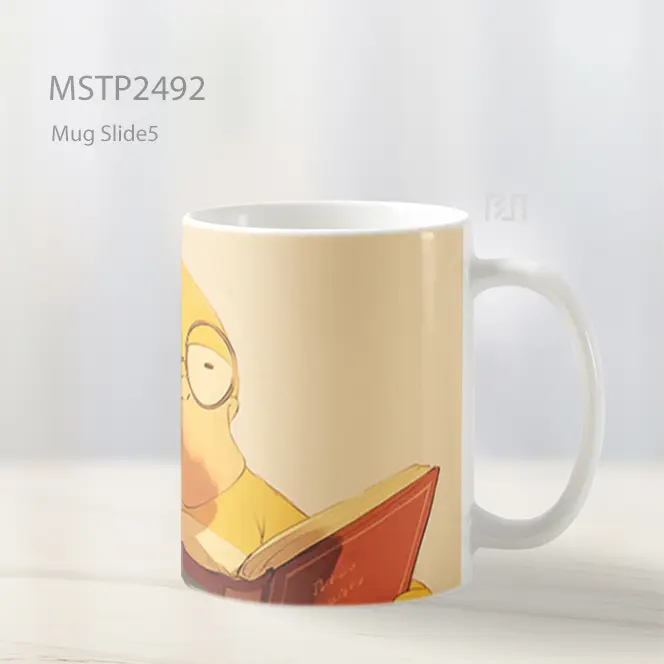 Psyduck Dengan Kacamata Buku Mug MSTP2492 - All-side / Desain
