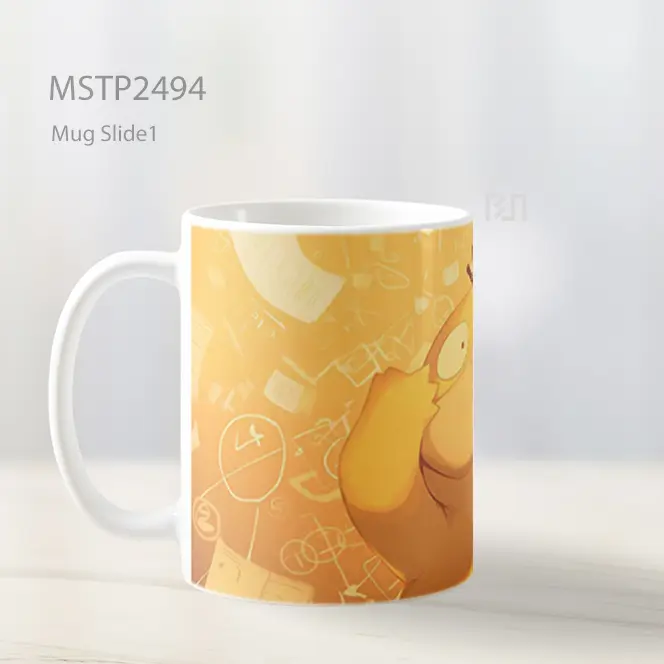 Psyduck Kelebihan Matematika Mug MSTP2494 - All-side / Desain