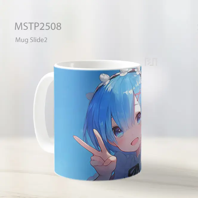 Rem Chibi Gadis Anime Langit Biru Mug MSTP2508 - All-side / Desain